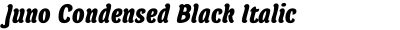 Juno Condensed Black Italic